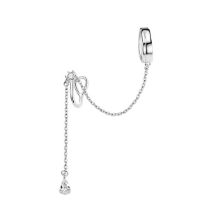 Серьга кафф подвеска кристалл Серьга кафф подвеска кристалл