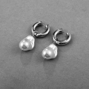 Сережки підвіски барочні перли