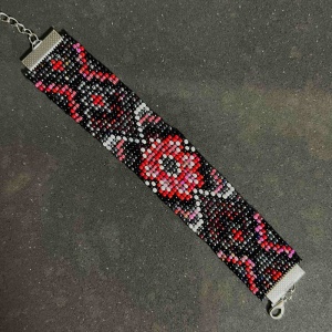 Браслет із бісеру квітка Орнамент