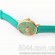 Женские часы с кожаным ремешком Geneva Цветочные мятного цвета