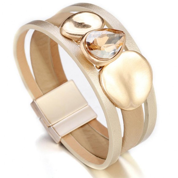 Женский кожаный браслет Модерн