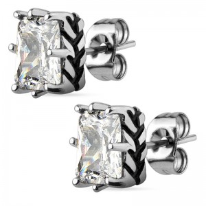 Серьги гвоздики из стали Spikes SSES-108 Серьги гвоздики из стали Spikes SSES-108