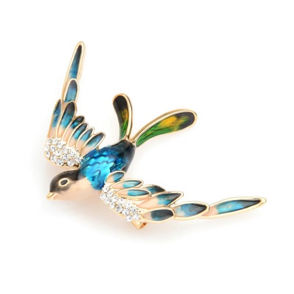 Брошь ластівка Шик