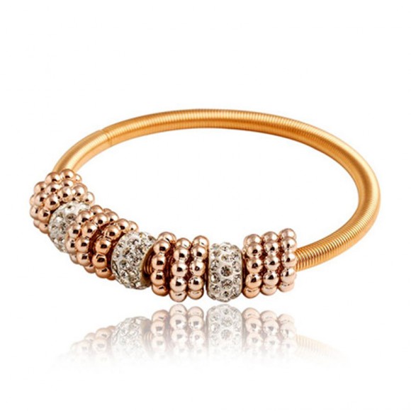 Браслет Pandora Gold bead на пружине