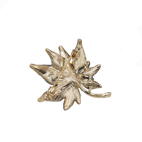 Брошь Кленовий лист з перлиною Брошь Кленовий лист з перлиною