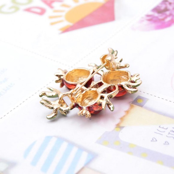Брошка гранатова гілка Брошка гранатова гілка