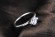 Кольцо женское с камнем циркония Диамант серебристое