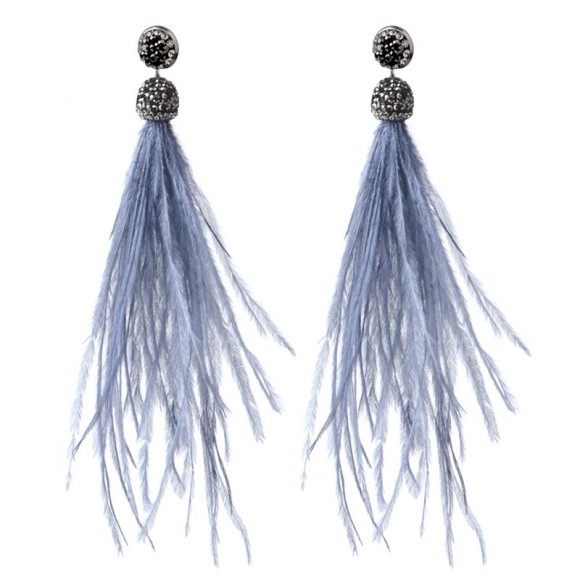 Сережки пензлика Повітряні з пірʼям