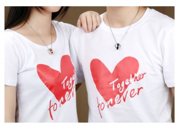 Парний кулон для закоханий із сталі Кільця Air to breathe