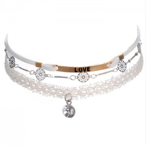 Чокер на шию Love (набір із 3 шт) Чокер на шию Love (набір із 3 шт)