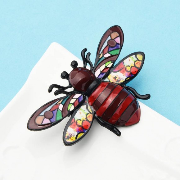 Брошь бджола вітраж Брошь бджола вітраж