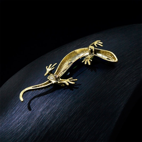 Брошь Ящерица шик салатовая Брошь Ящерица шик салатовая