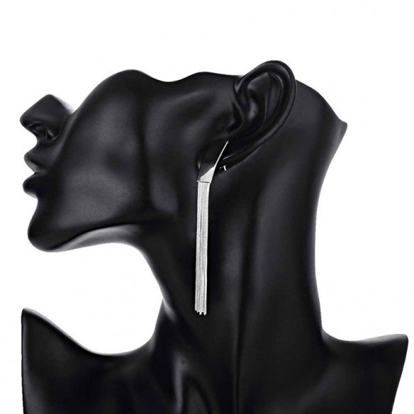 Довгі сережки срібні Пластинка Довгі сережки срібні Пластинка