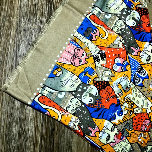 Шарф платок Кошки