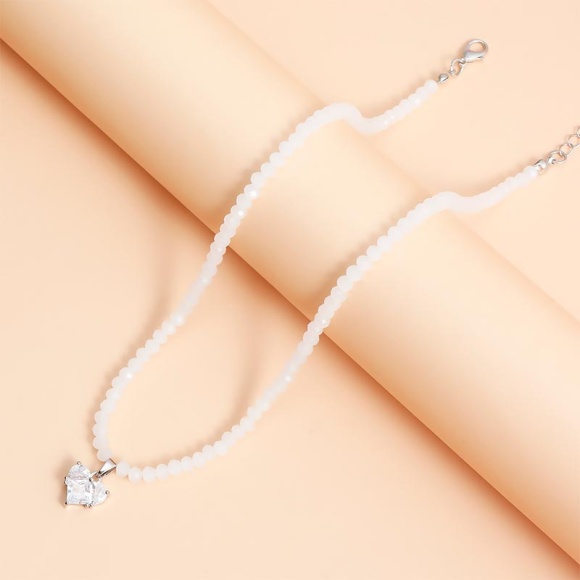 Кольє намистини грані з підвіскою Серце Кольє намистини грані з підвіскою Серце