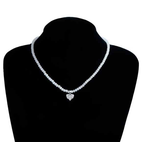 Кольє намистини грані з підвіскою Серце Кольє намистини грані з підвіскою Серце