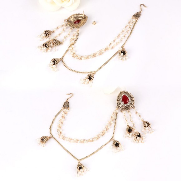 Кафф в индийском стиле Жемчужные нити Кафф в индийском стиле Жемчужные нити