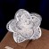 Кольцо из серебра Ажурный цветок