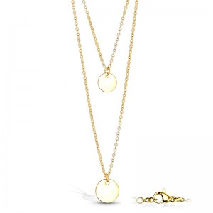 Подвійний ланцюжок із сталі Spikes Монетки SNP-1459