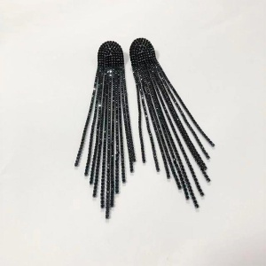 Довгі сережки з кристалами Джутіт