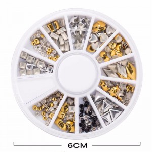 Декор для ногтей набор Заклёпки фигурные металлические