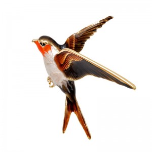 Брошь Ласточка цветная Брошь Ласточка цветная