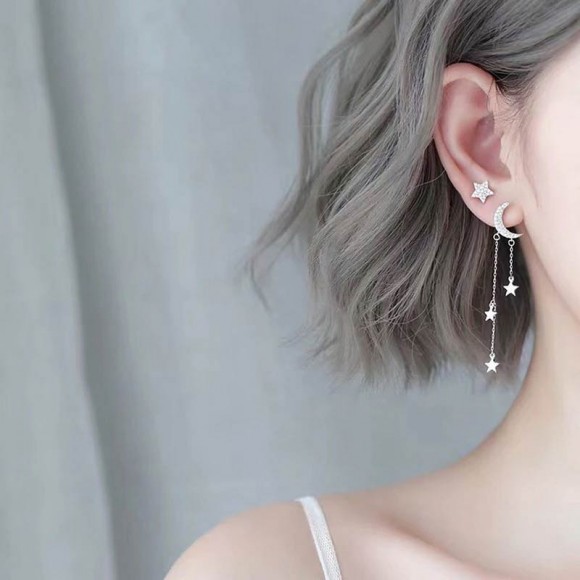 Серьги Месяц и звезды Серьги Месяц и звезды