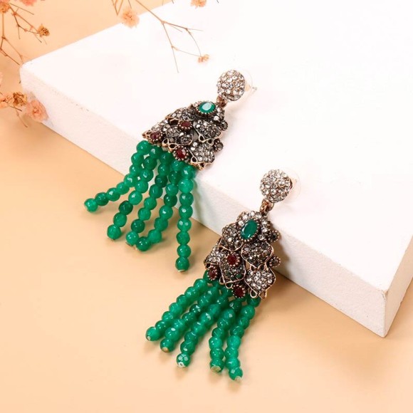 Серьги с камнями в турецком стиле Бенсу Серьги с камнями в турецком стиле Бенсу