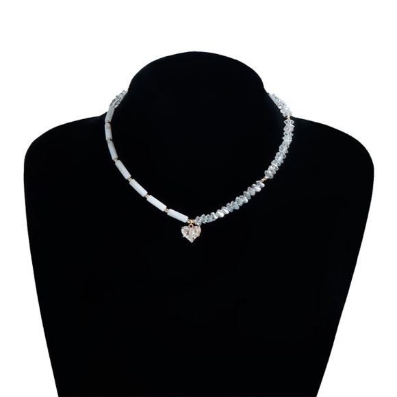 Чокер с подвеской сердце микс