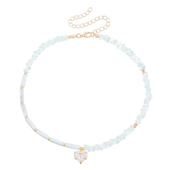 Чокер с подвеской сердце микс