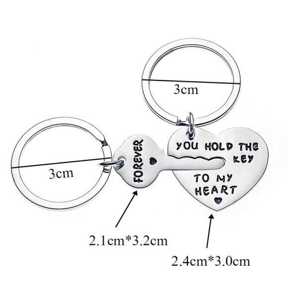 Парный брелок Ключик к сердцу