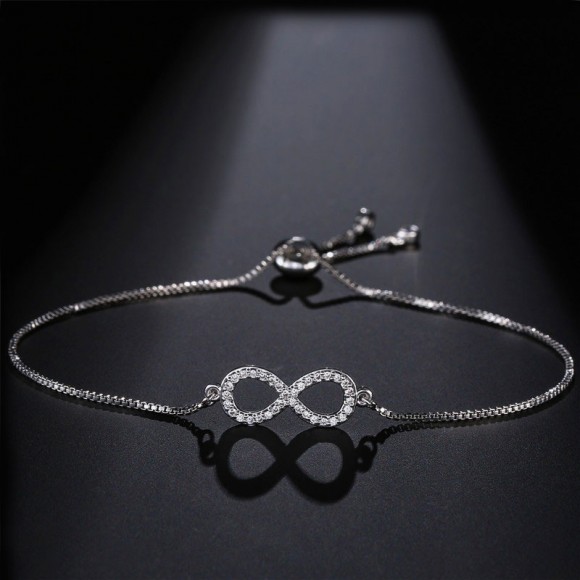 Браслет цепочка Бесконечность циркон