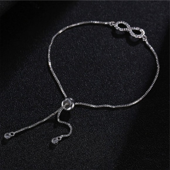 Браслет цепочка Бесконечность циркон