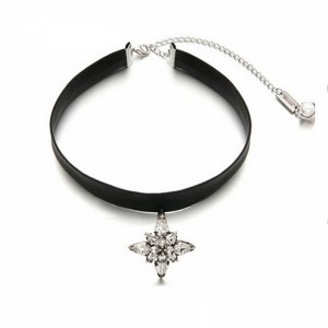 Кожаный чокер Кристалл Кожаный чокер Кристалл