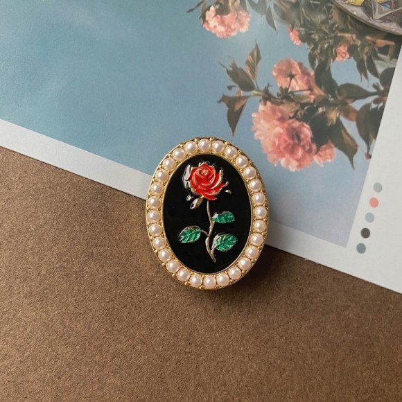 Брошь овальная Роза Брошь овальная Роза