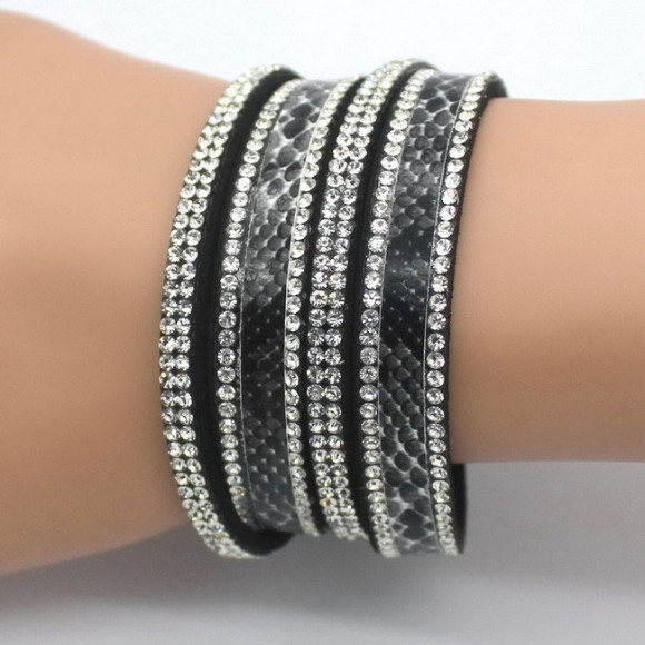 Кожаный браслет Змея