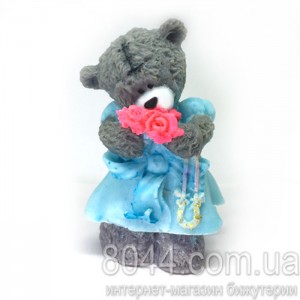 Мыло ручной работы Мишка Тедди с цветами