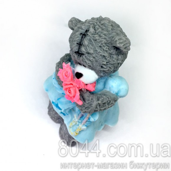 Мило ручної роботи Мишка Тедді з квітами