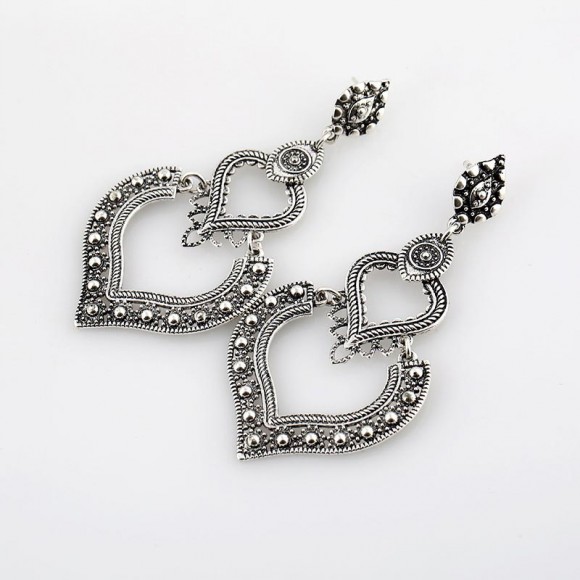 Сережки у бохо стилі Два серця