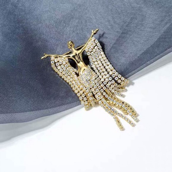 Брошь свободная девушка