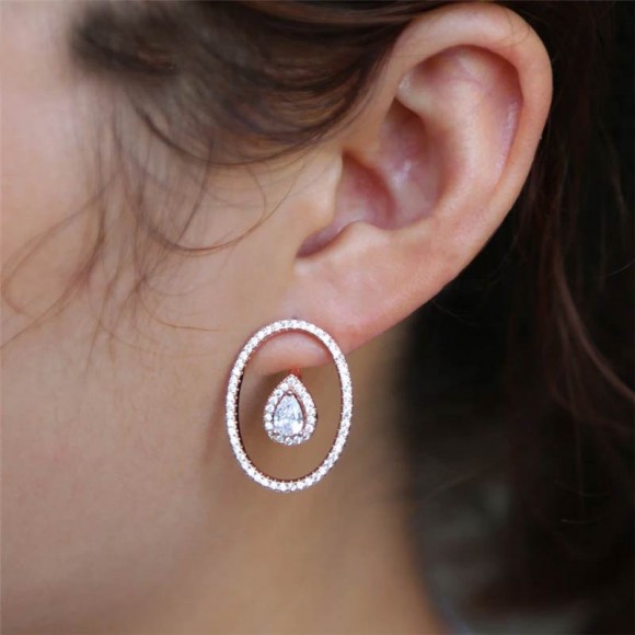 Сережки овал з краплею