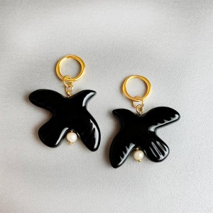 Сережки горлиця з кераміки