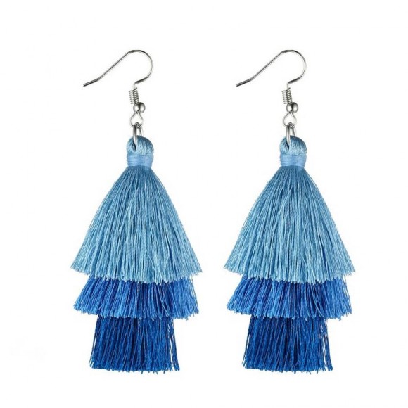 Сережки пензлика Бахрома Candy color