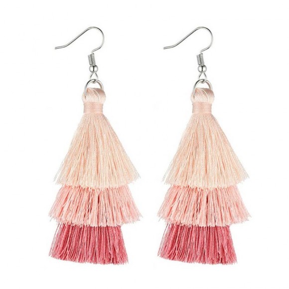Сережки пензлика Бахрома Candy color