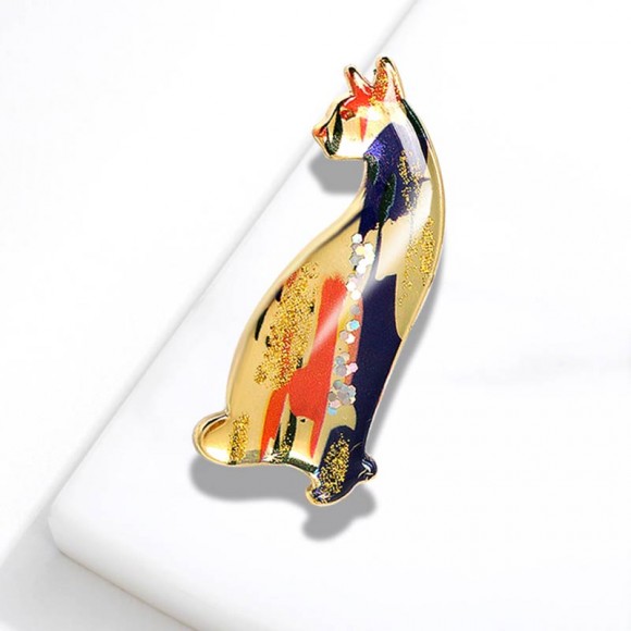 Брошка кольорова Кішка Брошка кольорова Кішка