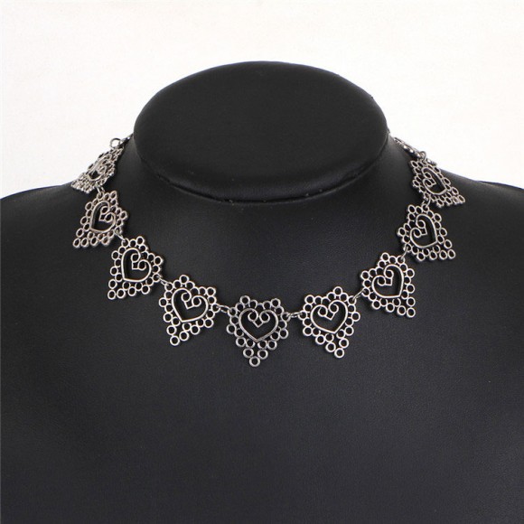 Чокер металевий Ажурне серце Чокер металевий Ажурне серце