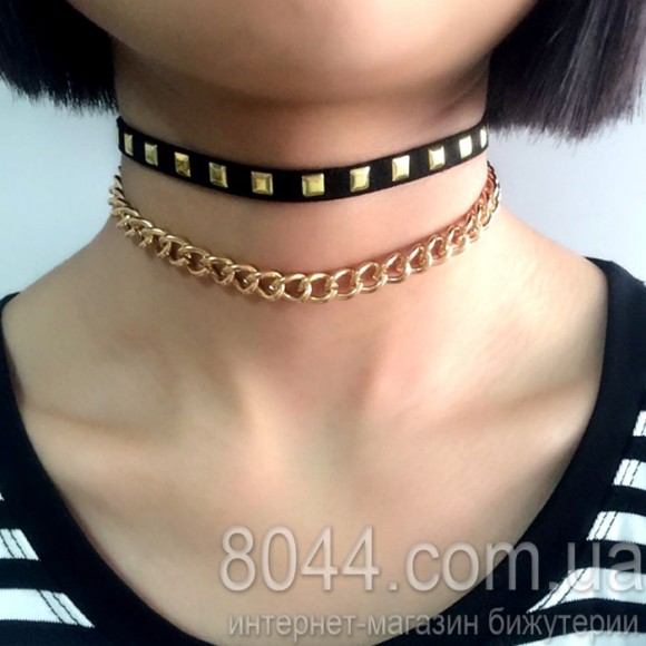 Чокер на шию Punk Style (набір із 3 шт) Чокер на шию Punk Style (набір із 3 шт)
