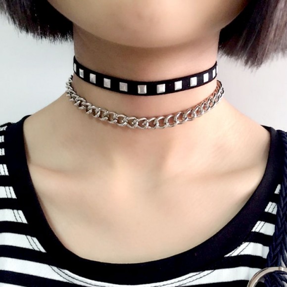 Чокер на шию Punk Style (набір із 3 шт) Чокер на шию Punk Style (набір із 3 шт)