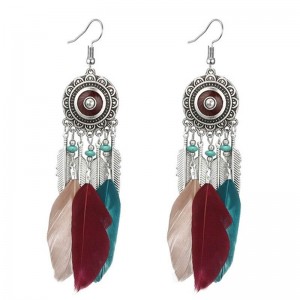 Серьги перья Этно ловец снов Серьги перья Этно ловец снов