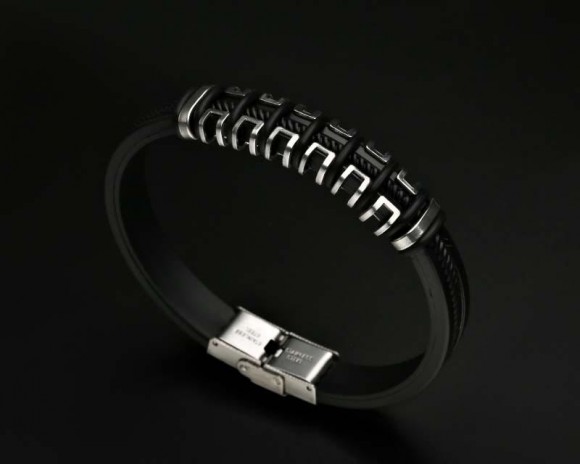 Браслет из каучука и стали Strong